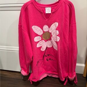Pink Floral Sweatshirt